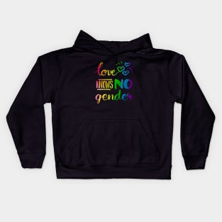 Love Knows No Gender LGBT Pride Kids Hoodie